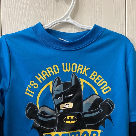 Lego DC Batman Long Sleeved Blue & Navy Tee - Picture 2 of 8
